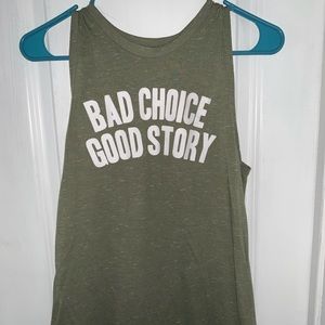 Bad choice, good story tank